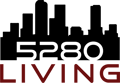 5280 Living Logo CMYK - Burgundy and Black V3 Opposite